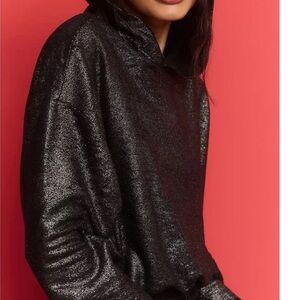 Pilcro Black Metallic Women's Hoodie